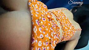 Mager Hoertje Neemt Diepe Kontneuk Met Druppelende Creampie