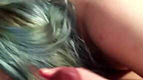 Blue Hair Girl Gives Long Blowjob