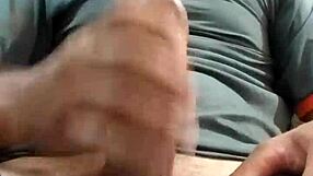 Mature man enjoys solo masturbation massage