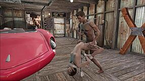 fo4 babe gets a good fuck in the garage.