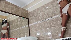 Big Tits Model Prepares for Halloween Photoshoot