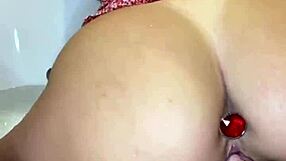 Wet clothed sex in jacuzzi with hot tall brunette teen