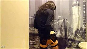 i saw this lady in black crossdressing and it was kinda weird