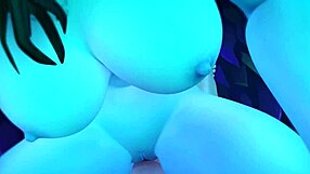 Night Elf rides in cowgirl sex with orgasm!