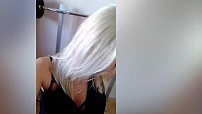 Blonde Amateur Performs Workout And Masturbation On Webcam