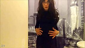 i saw this lady in black crossdressing and it was kinda weird