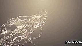 Striking stunner spreads twat for warm pee