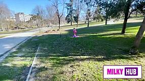 Yoga with prostitute who stimulates her pussy with my dick in doggystyle and bent over