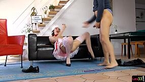 Wow! Bigtits milf gets sixtynined and pounded hard in steamy lingerie action