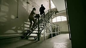 Dominatrix Mistress April enforces brutal sodomy in prison aisle