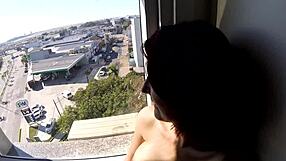Fit Naked In Hotel Window Near Airport?
