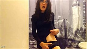 i saw this lady in black crossdressing and it was kinda weird