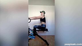 Blonde Amateur Performs Workout And Masturbation On Webcam