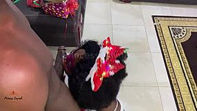 Merry christmas! Zaynab as mrs santa claus gets fucked hardcore by monster black dick!