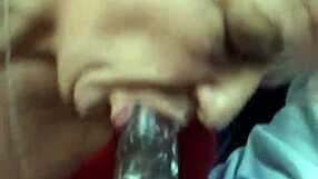 She takes two guys in her mouth and swallows all of it