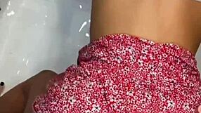 Wet clothed sex in jacuzzi with hot tall brunette teen