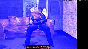 Uptown girl with her downtown lover in cartoon sex