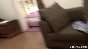 Teen with Big Tits Meets Older Guy at IAA