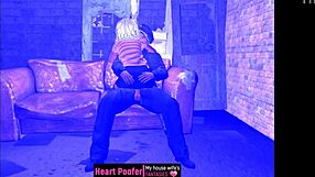 Uptown girl with her downtown lover in cartoon sex