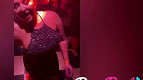 emotional connection while dancing with blonde friend then intense doggystyle at party