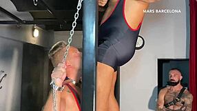 Muscle top Viktor Rom pounds me bareback with huge creampie in gay club.