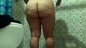 Spying on mature stepmother in shower