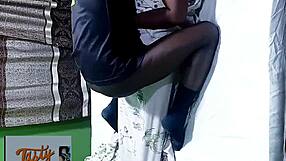 promiscuous girl's pussy gets hot fuck in bent over positions