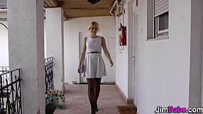 Does This Teen Blow Old Monster Cock in Stockings?