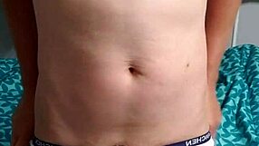 Gay boy in underwear posing