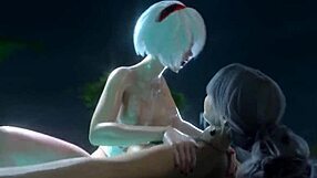 Hot Futanari Sex Near Pool with Intense Action