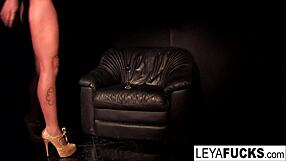 Leya Falcon teases with glass toy squirting