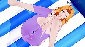 i'm watching sui-feng soifon and rangiku matsumoto having intense sex in bleach hentai, it's so hottt