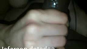 Naughty Brunette Jerking Off Mature Milf with Foot