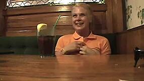 Teen in braces enjoys public outdoor activity in summer