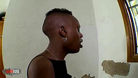 Black African military chick drilled in ass by prisoner