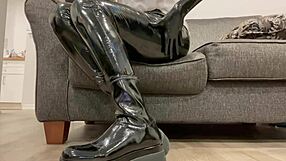 Fetish Boots and Latex Rubbing