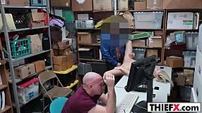 Hot Teen Thief Gets Caught at Work!