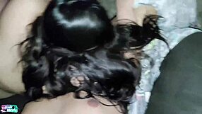 Latina Neighbor Blowjob While Watching Porn