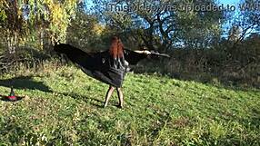 I dance in bikini and lingerie outdoors