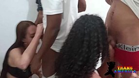 Young military guys come for orgy with shemale friends