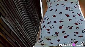 Petite Blonde Teen Strips And Dances Hot Outdoor