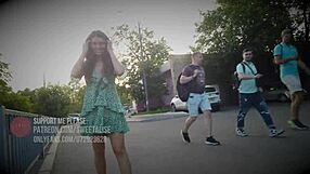 Flashing Tits And Upskirt At Public No Panty