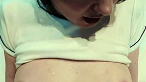 Can skinny Russian Elena Ross swallow this monster cock in her blowjob?