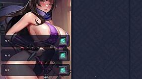 Touching Rebel's pussy with kunai buttplug!