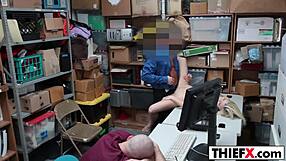 Hot Teen Thief Gets Caught at Work!