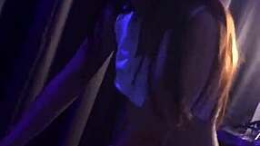 Homemade latina housewife rides quietly at night