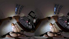 Redhead Feels Intense In Dark VR!