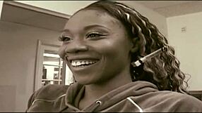 Hot little 18+ black slut devastated by two huge black cocks