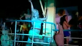 Amateur strip contest with clothes ripped in the game