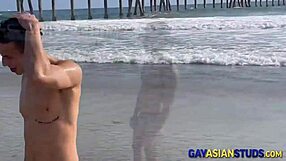 Gay Asian Rimjob on Stud's Ass